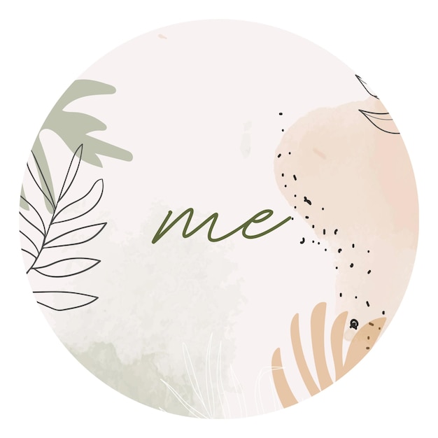 PNG botanical me Instagram story highlight copertina sfondo trasparente