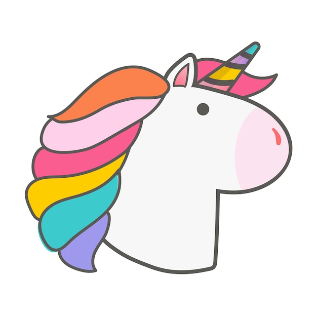 Png carina illustrazione di unicorno adesivo sfondo trasparente