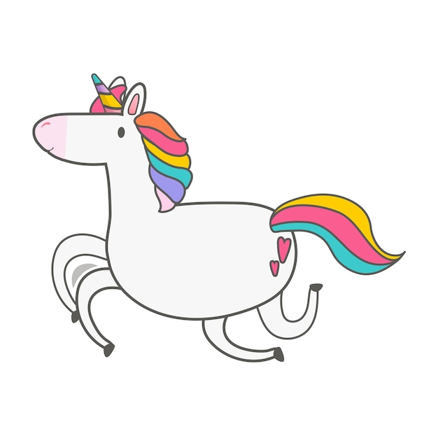 Png carina illustrazione di unicorno adesivo sfondo trasparente