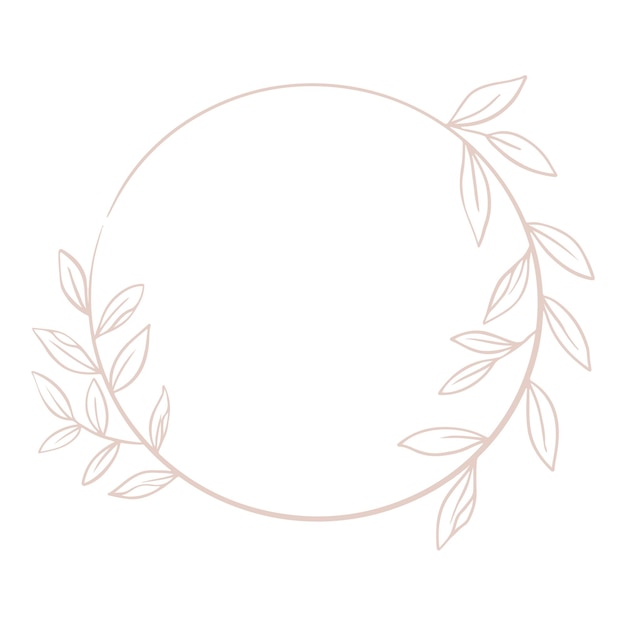 Png cornice botanica rotonda elemento di illustrazione del disegno sfondo trasparente