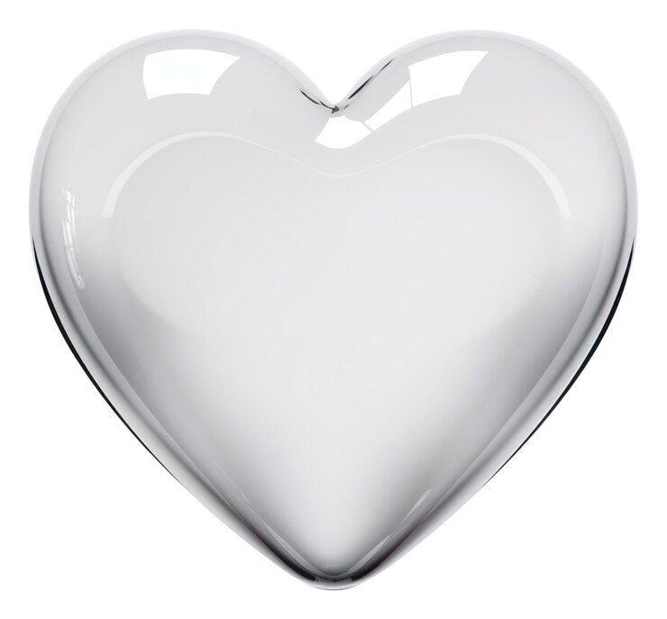 Foto png cuore bianco sfondo bianco porcellana platino