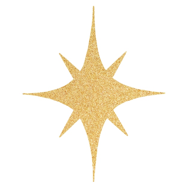 Png gold sparkling star transparent background