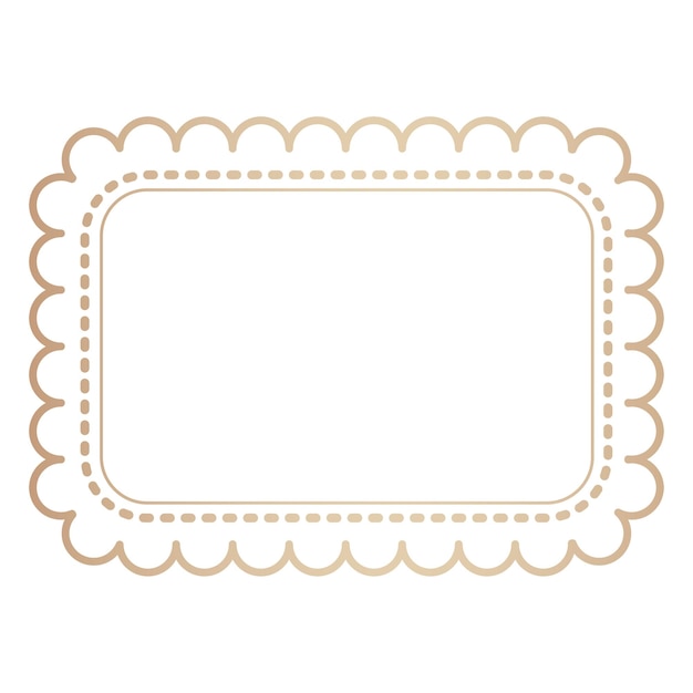 Png golden rectangle border frame transparent background
