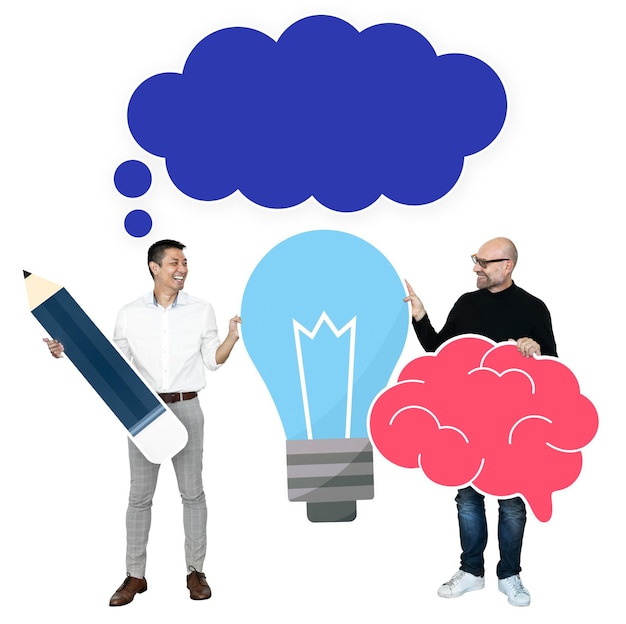 Png Imprenditori che condividono le loro idee creative sfondo trasparente