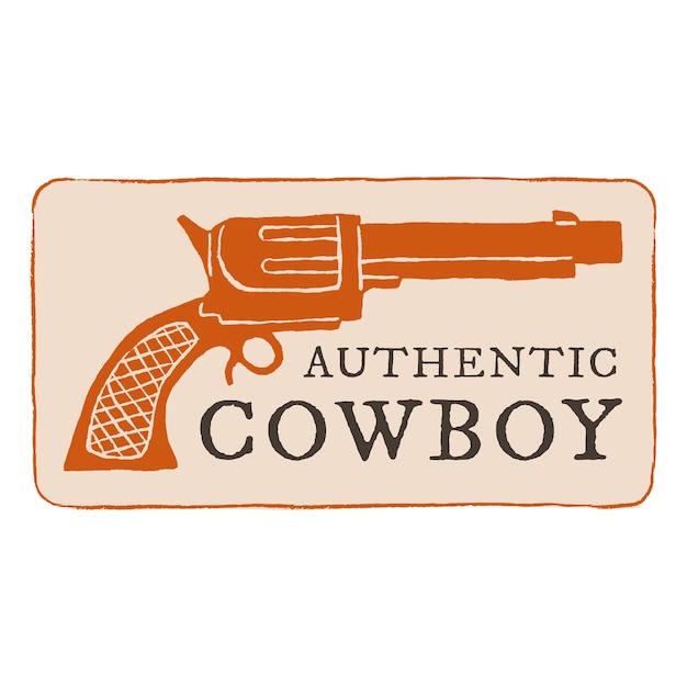 Png pistola logo illustrazione cowboy autentico