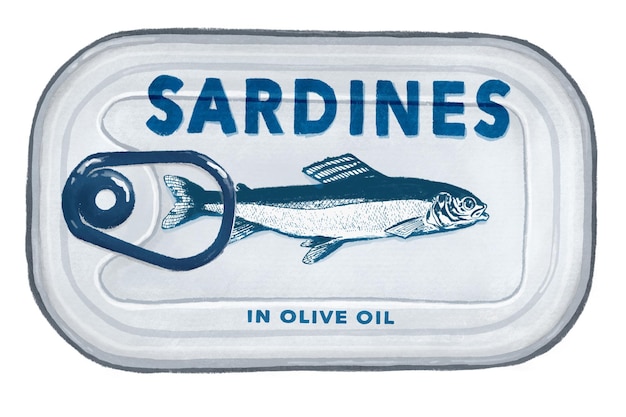 PNG sardine in scatola illustrazione alimentare sfondo trasparente