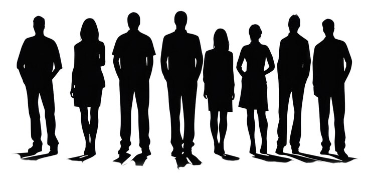 Foto png silhouette che cammina sullo sfondo bianco