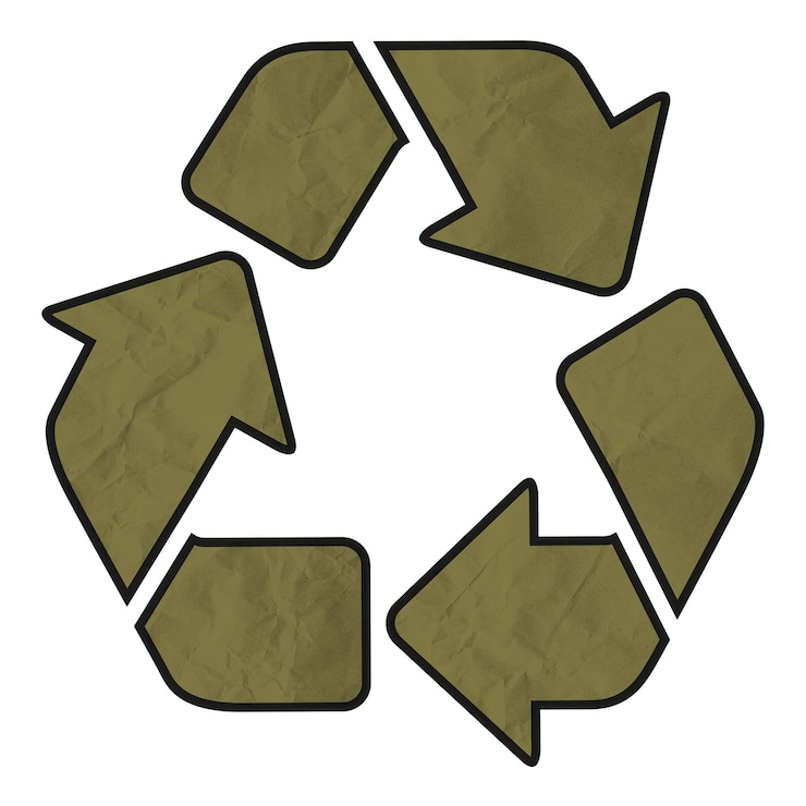 Foto png simbolo di riciclaggio adesivo ambiente illustrazione consistenza della carta rugosa