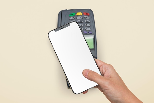 Png Smartphone screen mockup pagamento senza contanti nella nuova normalità