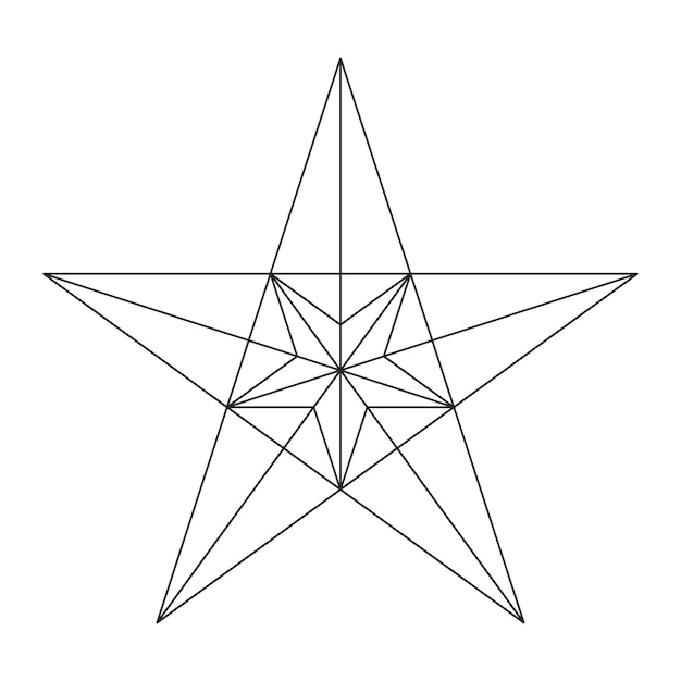 Png stella elemento geometrico lineare sfondo trasparente