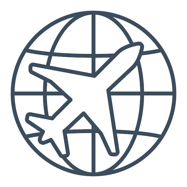 PNG travel grid globe line icon sfondo trasparente