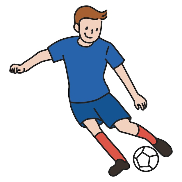 PNG Uomo che gioca a calcio adesivo sfondo trasparente