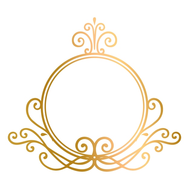 Png vintage cornice dorata sfondo trasparente