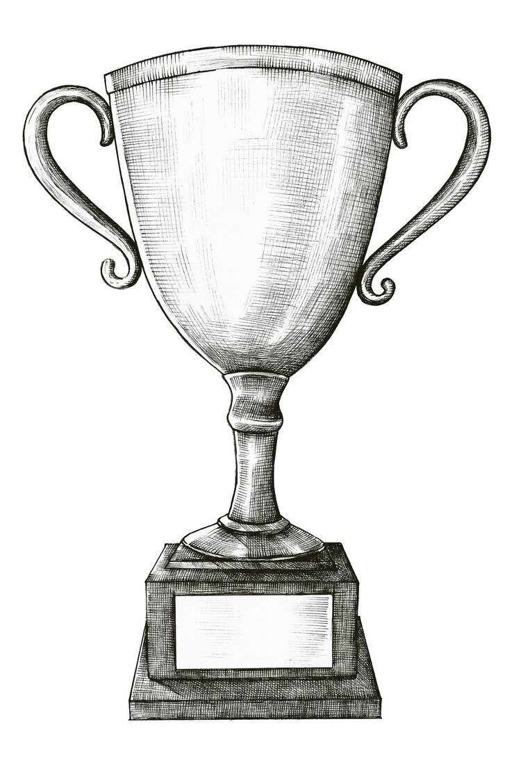 Foto png vintage sketch trofeo adesivo