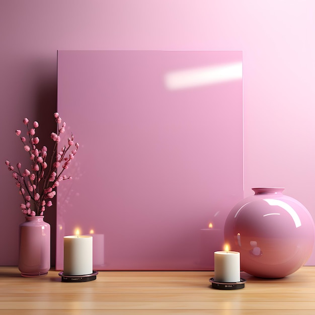 podio in composizione rosa astratta per il prodotto