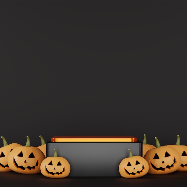 Podio mockup di Halloween per la presentazione del prodotto