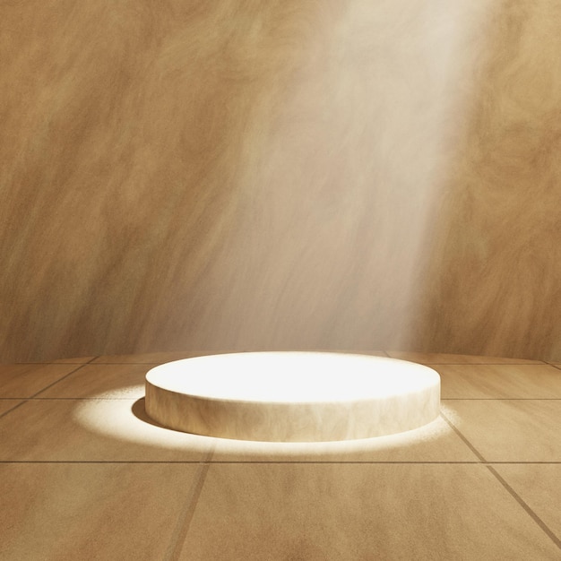 PODIO NATURALE REALISTICO CON ILLUMINAZIONE DRAMMATICA