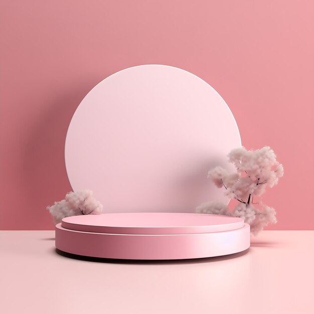 podio rosa per il vostro design astratto forme geometriche minime