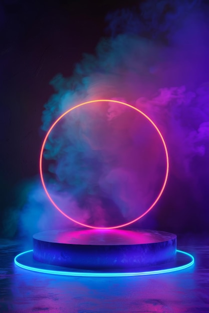 Podium di visualizzazione del prodotto NeonLit Round