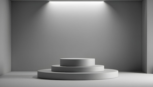 Podium grigio 3D