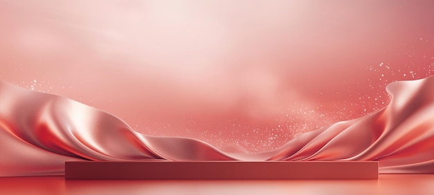 Podium moderno in oro rosa ultra realistico vetrina per la presentazione