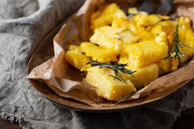 Polenta fritta tipica italiana