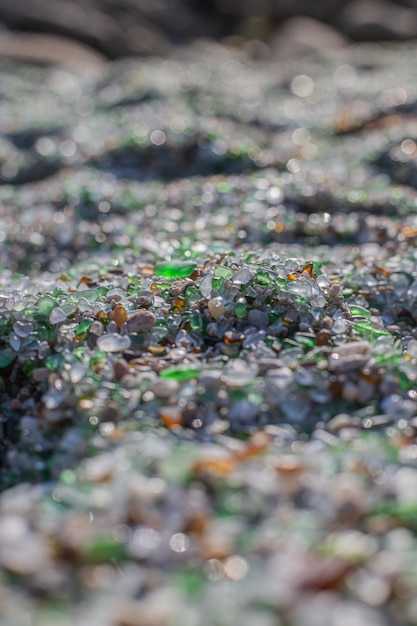 Polito erosione rifiuti danni ecologici è un luogo famoso per l'ambiente non riciclare sabbia Costa da morte oceano è chiamato come Galifornia sfondo di consistenza con modello astratto e nessuna gente