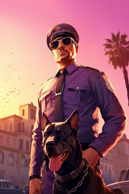 Poliziotto e cane