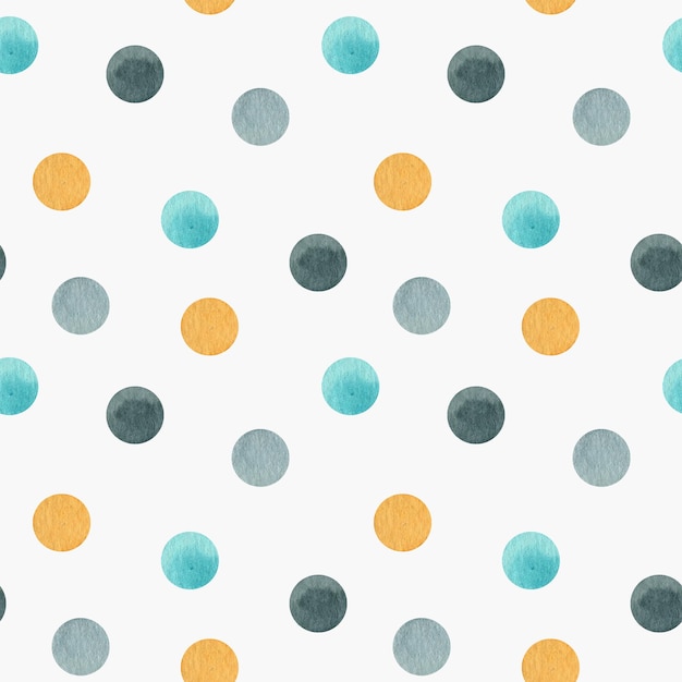 Polka dots seamless pattern tessuto punteggiato texture colorato su sfondo bianco stile retrò per bambini