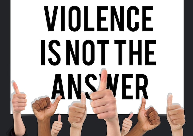 Pollice in su, la violenza non è la risposta