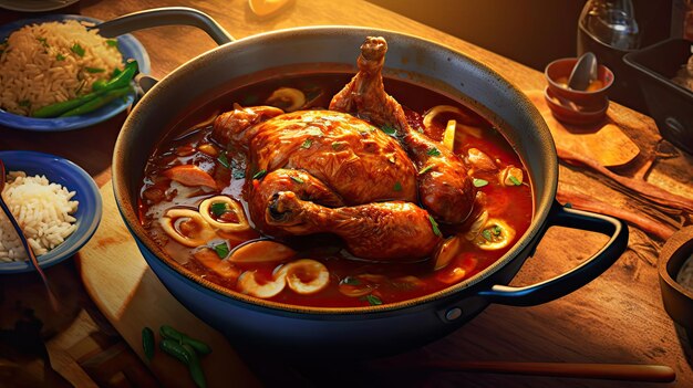 Pollo Adobo cibo gustoso sfondo cibo delizioso arte generativa AI