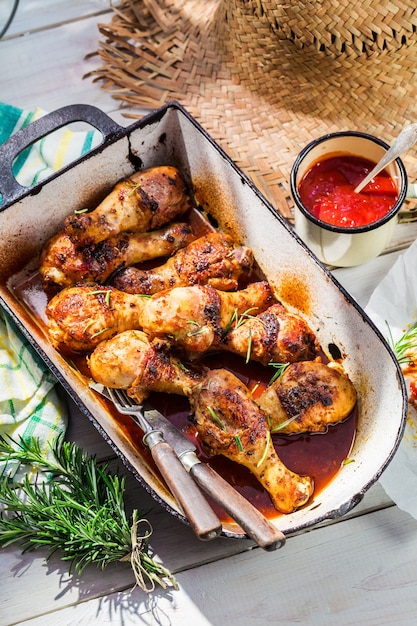 pollo alla griglia con verdure