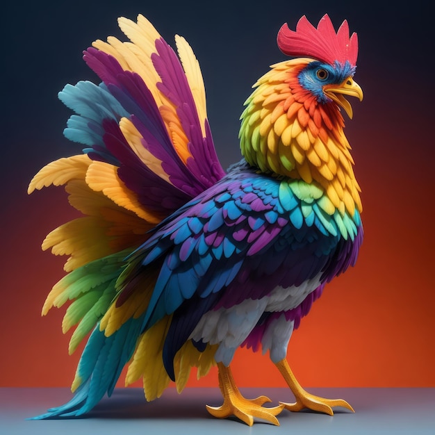 pollo colorato