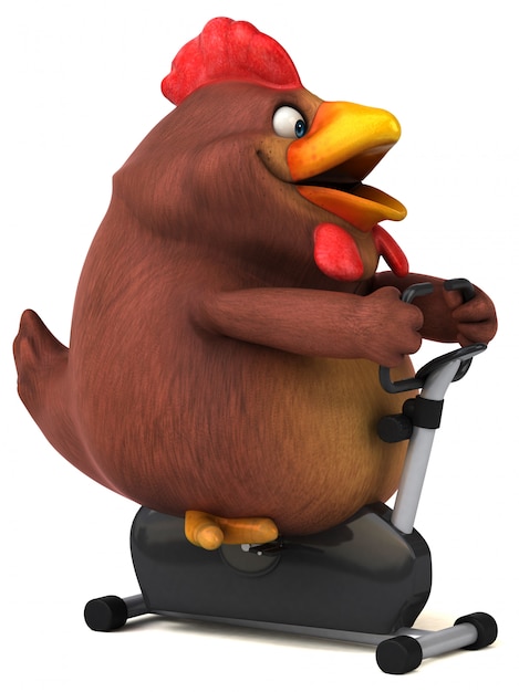 Pollo divertente - illustrazione 3D