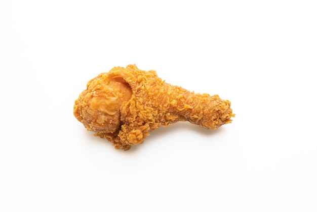 pollo fritto isolato su sfondo bianco