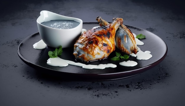 pollo speciale al forno sulla piastra Ai Generativo