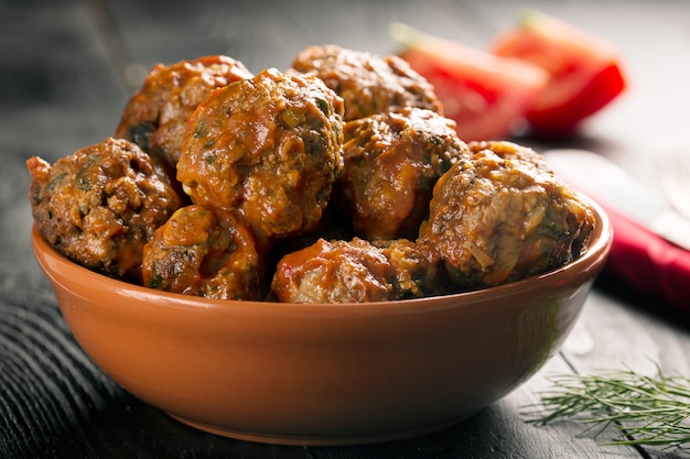 Polpette in salsa di pomodoro