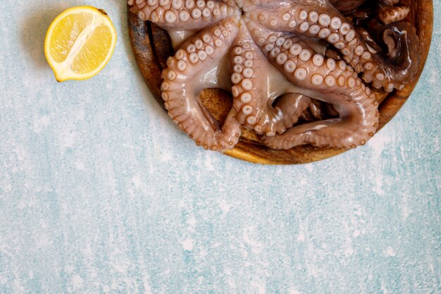 Polpo sul tavolo della cucina