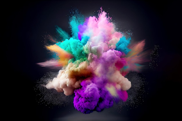 Polvere colorata che esplode IA generativa