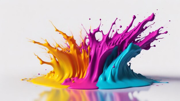 polvere colorata e vernice liquida Ai Generative