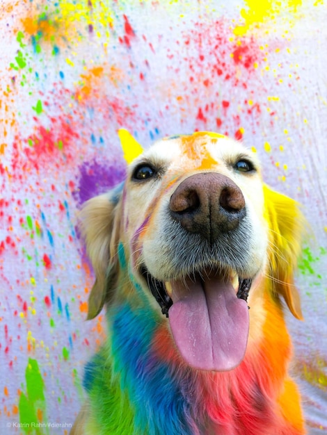 Polvere colorata per cani