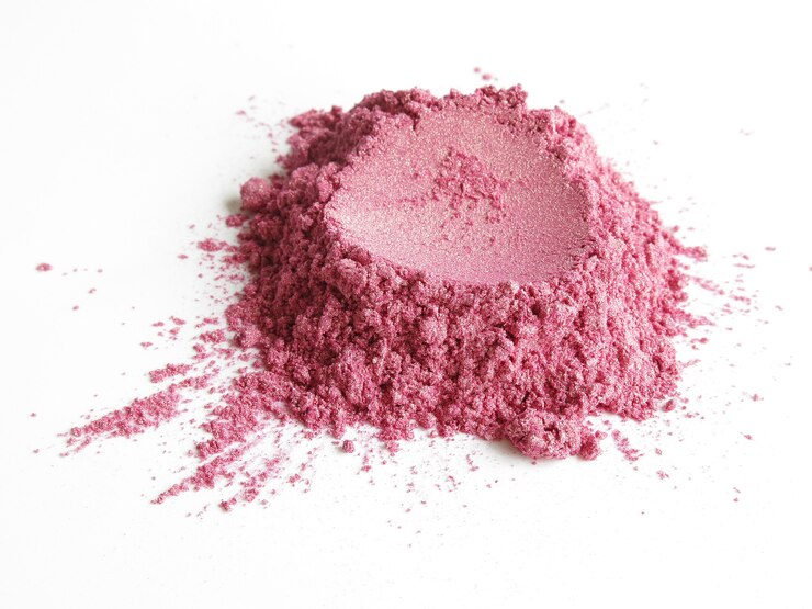 Polvere cosmetica con pigmento rosa tenue Mica Shimmer