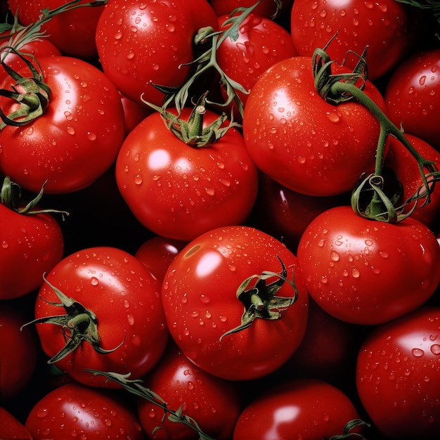 pomodori foto rossi freschi generati dall'IA