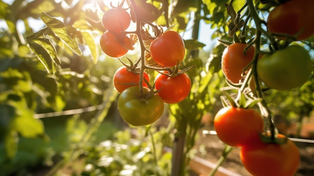 Pomodori in giardino