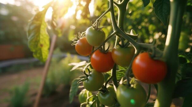 Pomodori in giardino