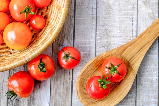 Pomodori in un cestino