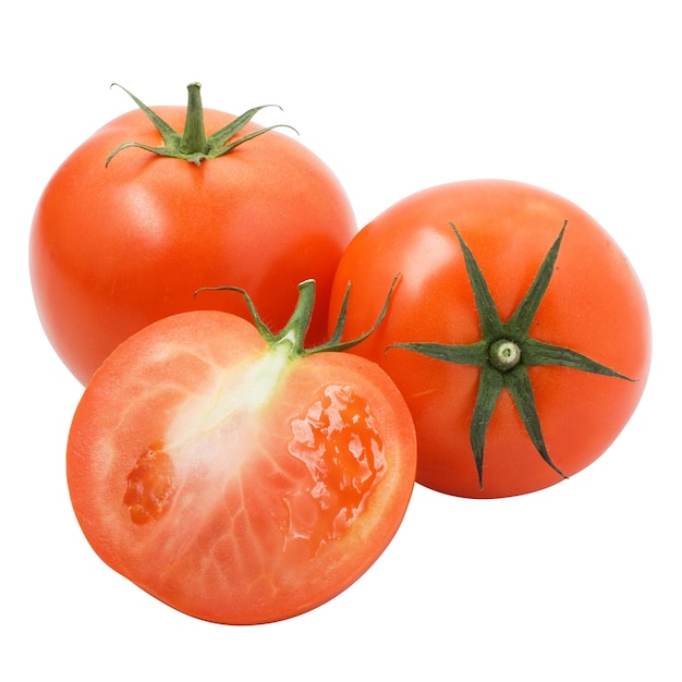 Pomodori isolato su bianco