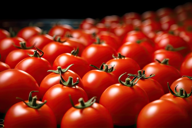 Pomodori Pomodori rossi biologici nel mercato Ai generativo