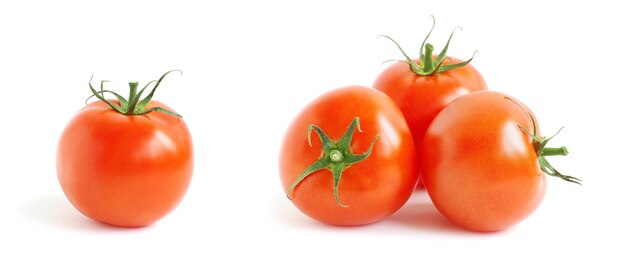 Pomodoro rosso isolato su sfondo bianco