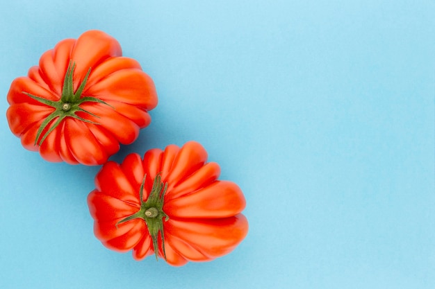 Pomodoro sul colore di sfondo